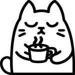 **<https://s.mj.run/_zHsJO3Jwuo> cute cat drinking coffee icon, simple line art with black lines on a white background in the style of a minimalist cartoonist drawing, simple shapes, kawaii meets streetwear vector illustration and clipart style, whimsical but cute design, children's book illustrations, low details, bold thick outline, no shading. --ar 73:78 --s 50** - Image #3 <@1089976150400434317>