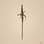 **a beautiful, simple thin dagger that looks like it could deftly dance, in the style of dungeons and dragons weapon illustration** - Image #1 <@878478340170866709>