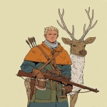 **dnd character art, hunter with the head of a deer --v 7.0 --ar 4:5 --p l7m9sk2** - Image #4 <@1072300480404914196>