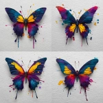 **non-realistic illustration of a dark watercolor butterfly , white background , abstract and dark color , lot of splash of color --s 250** - Variations (Strong) by <@1087918721076564069> (fast)
-# Create, explore, and organize on [midjourney.com](<https://midjourney.com/imagine?from_discord=1>)