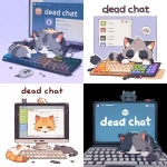 **bored cute cat sleeping on the keyboard and on the screen the discord chat is dead and giant text on the screen "dead chat" --niji 7** - <@937851746712186921> (relaxed)
-# Create, explore, and organize on [midjourney.com](<https://midjourney.com/imagine?from_discord=1>)